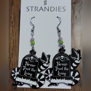Beetlejuice inspired earrings